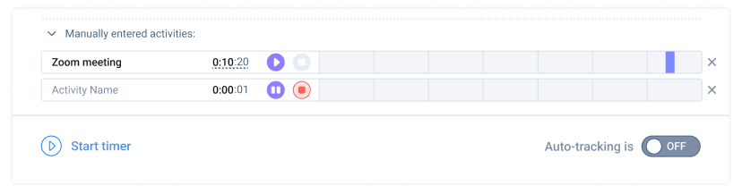 One-click timer, Time Management Assistant