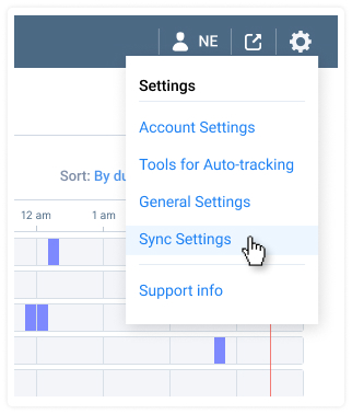 Sync Settings, Time Management Assistant