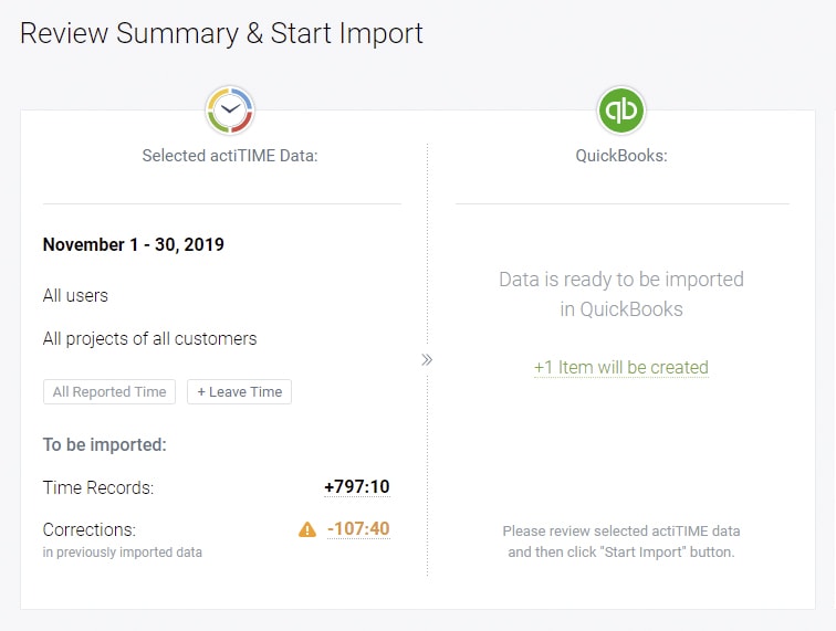 Preview the import data