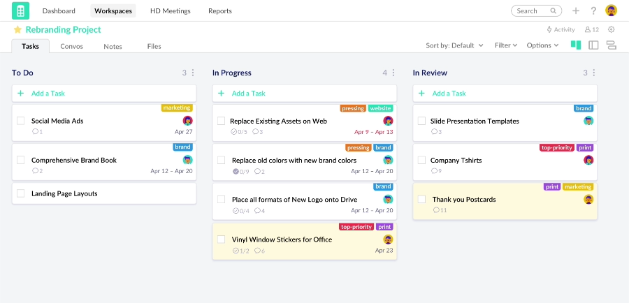 Redbooth, project management apps free
