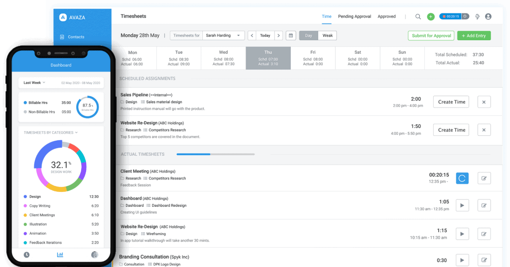 Avaza - best timesheet app