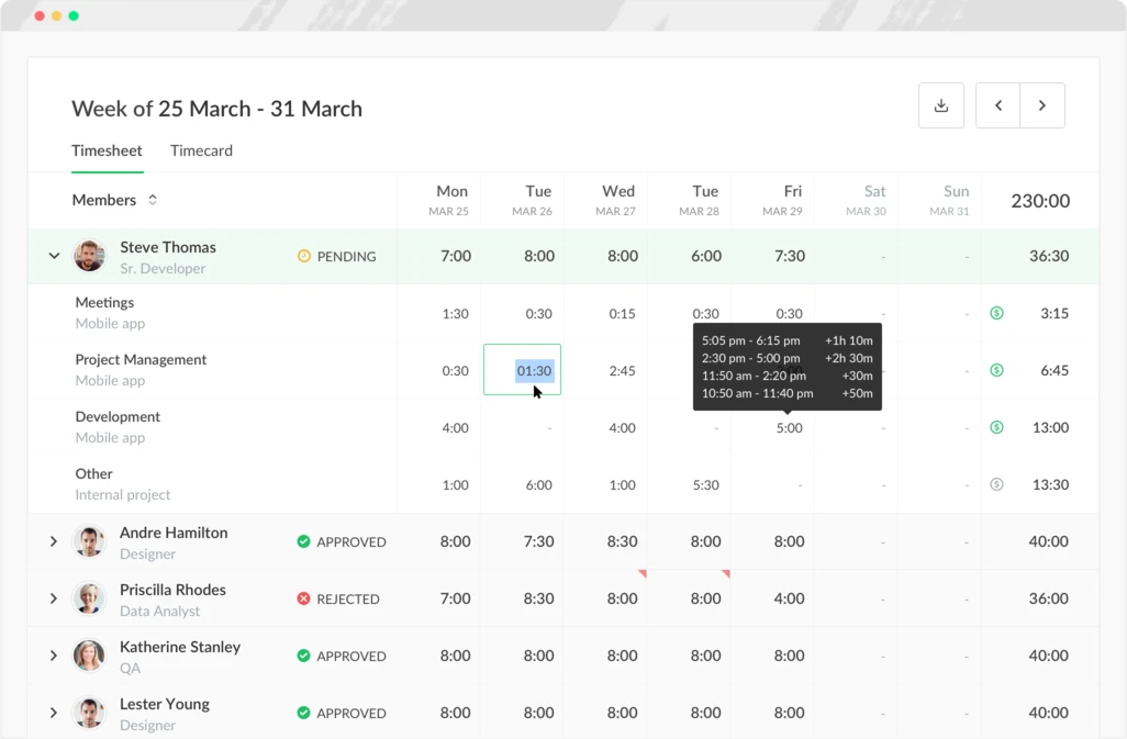 Everhour - best timesheet app