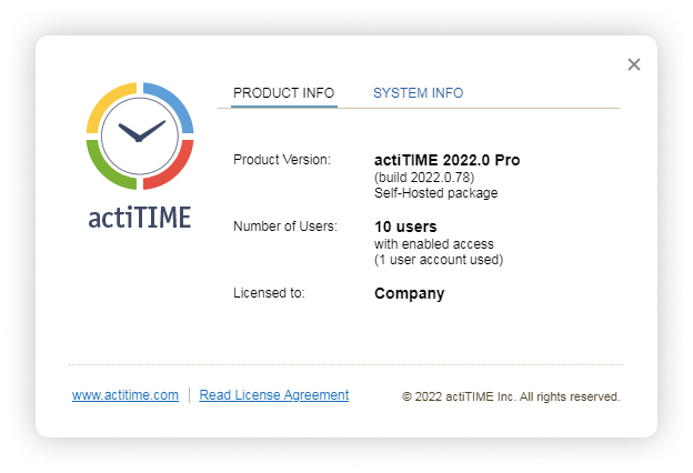 Check your package info on Product Info tab