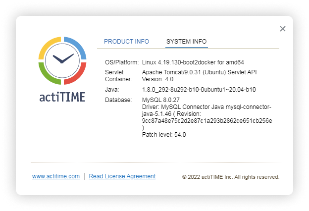 Check your environment on System Info tab